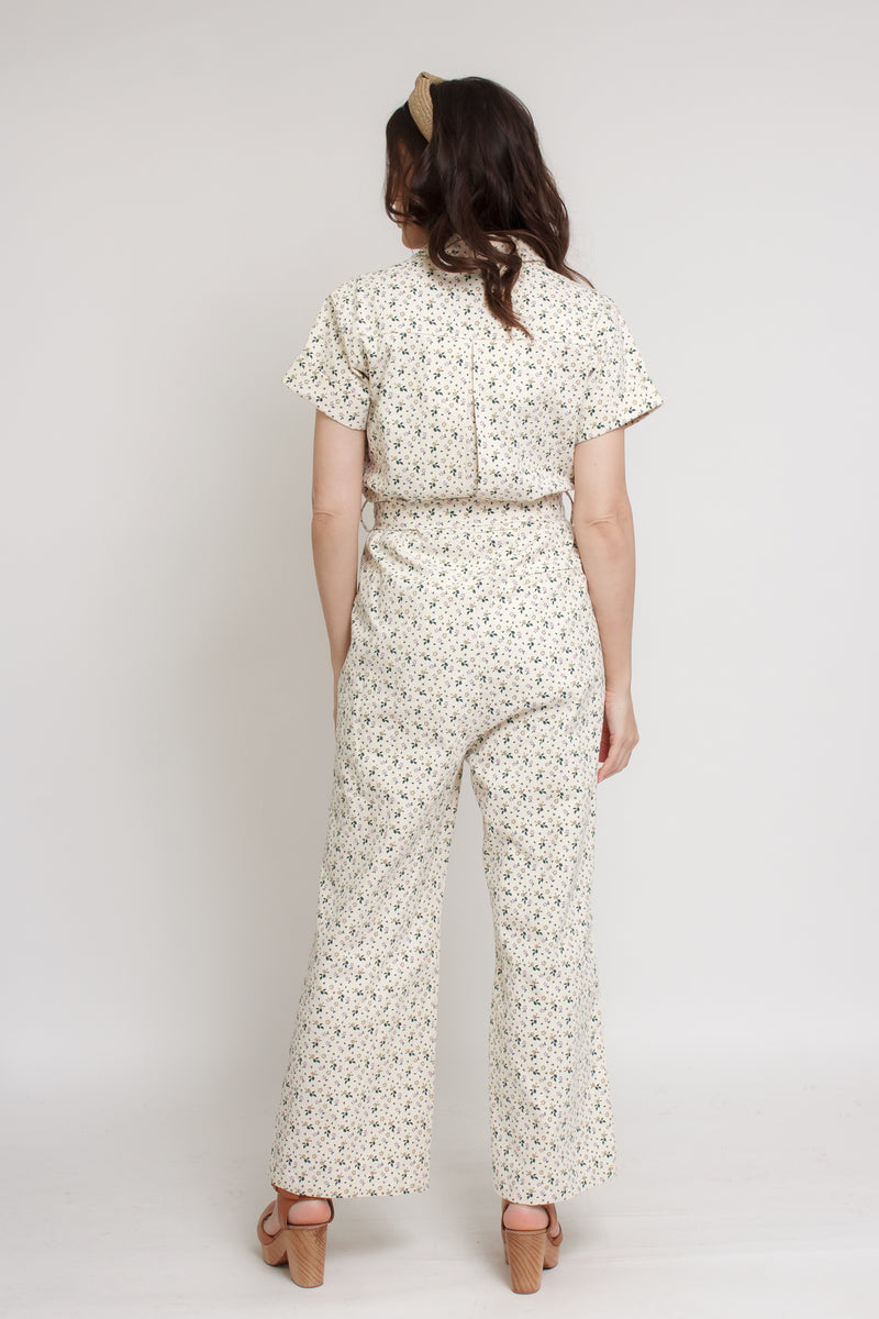 FRNCH floral jumpsuit, in creme. Image 7