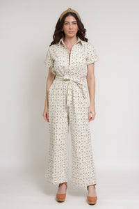 FRNCH floral jumpsuit, in creme. Image 8
