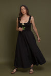 Contrast knit maxi dress, in black. Image 12