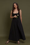 Contrast knit maxi dress, in black. Image 14