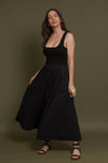 Contrast knit maxi dress, in black. Image 9