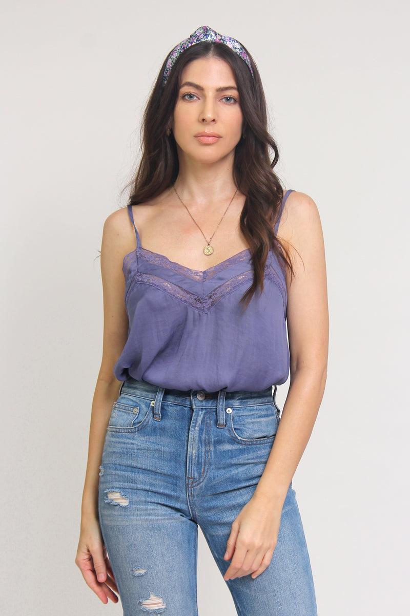 Lace inset camisole, in orchid mist. Image 14
