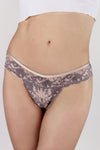 Lace panty, in nude/cocoa.