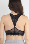 Lace racer back bralette, in Black. Image 2