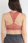 Lace racer back bralette, in Brick. Image 2