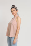 Sleeveless Blouse with button down back, in Dusty Blush. Image 7