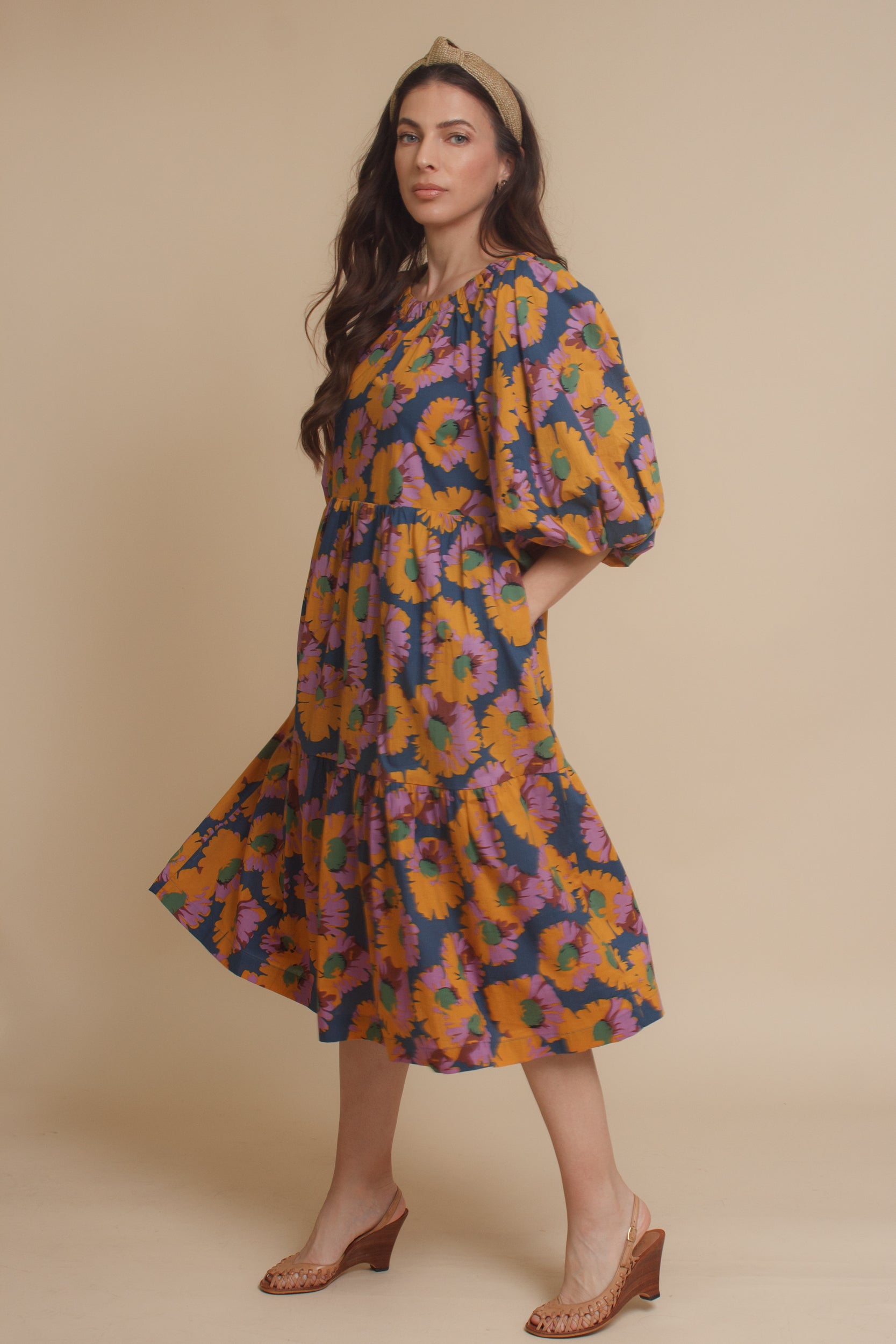 Moodie Floral Tie Back Midi Dress – Franklin Sunset