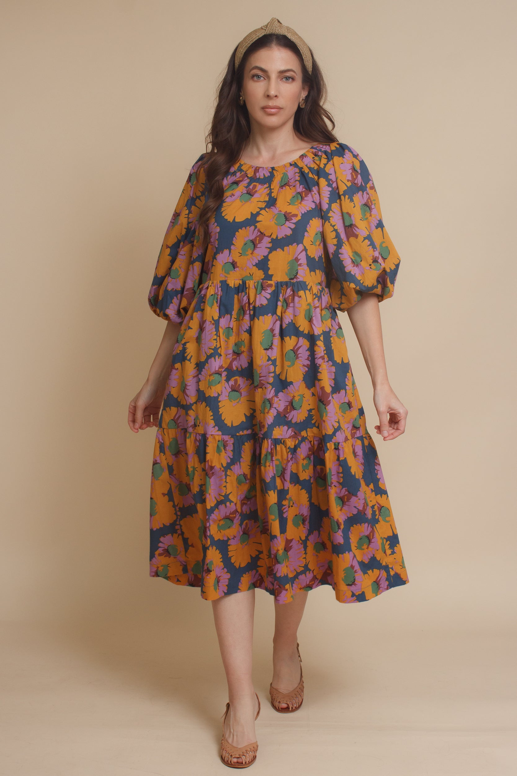 knee length dresses for ladies Anastasia Floral Midi Dress