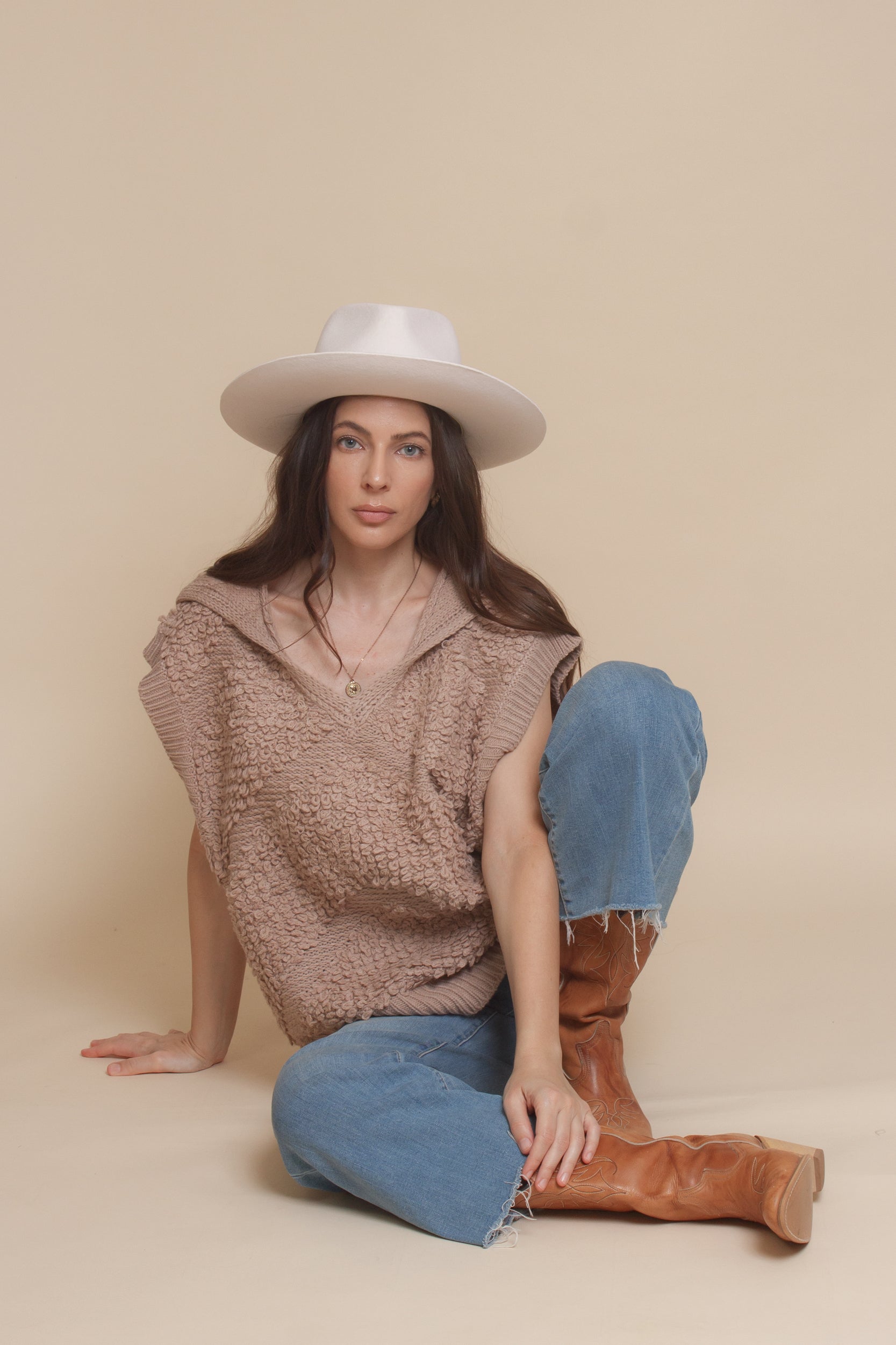 POL Oversized Textured Hooded Sweater Vest – Franklin Sunset