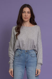 Cashmere blend sweater with sleeve pocket. Image 10