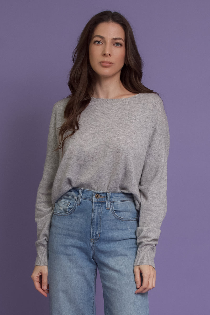 Cashmere blend sweater with sleeve pocket. Image 2