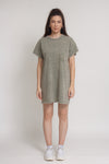 Oversized Pocket tee shirt dress, in vintage olive. Image 11