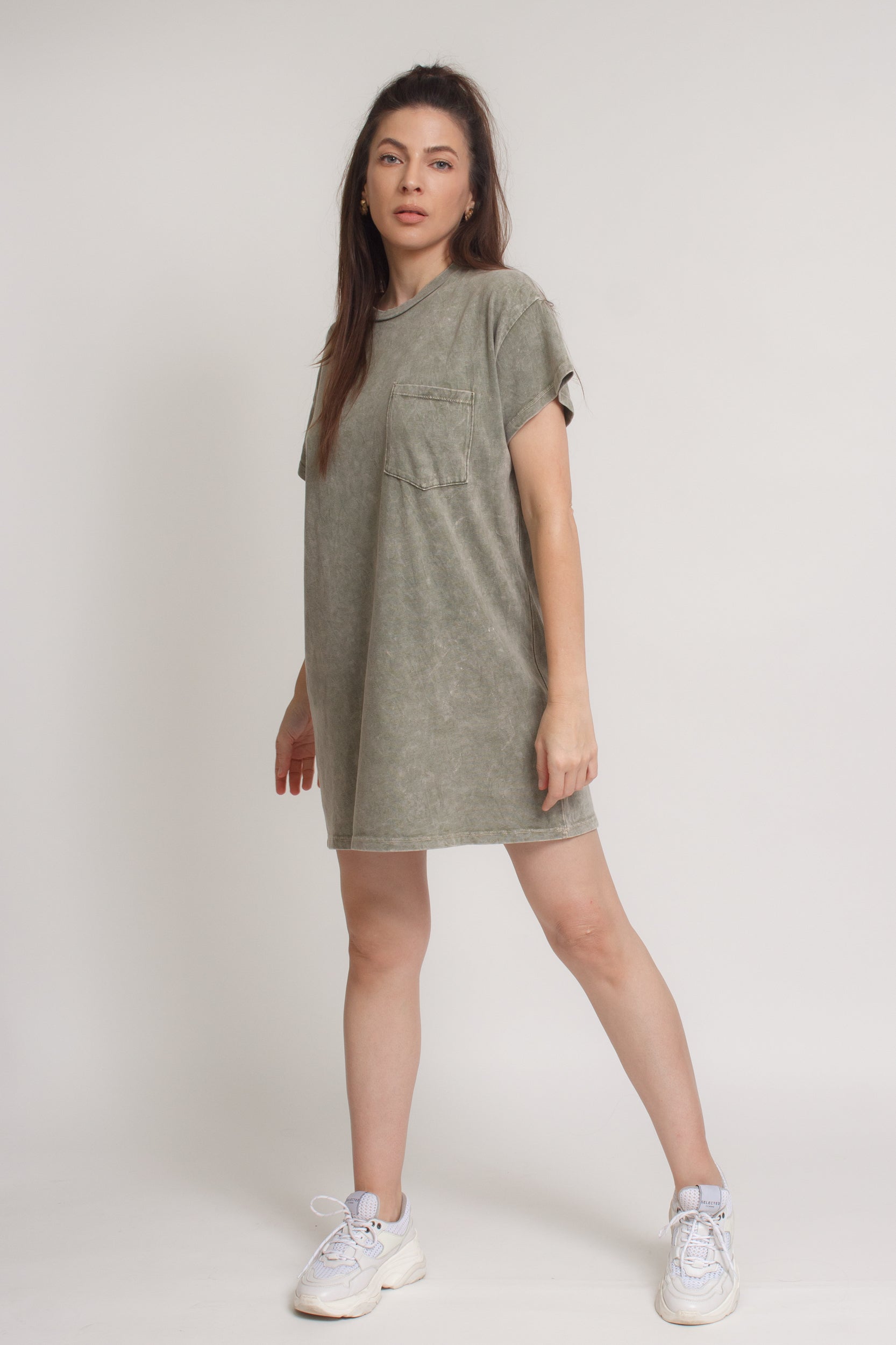 oversized t shirt dress with pockets Women's Tamsin Oversized Tee Dress - Samba - Size L
