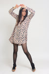 Polka dot shirt dress, in almond mix. Image 10