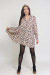 Polka dot shirt dress, in almond mix. Image 2
