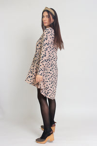 Polka dot shirt dress, in almond mix. Image 7