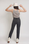 Sweater knit tank top, in olive. Image 11