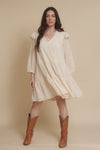 Swiss dot babydoll mini dress, in natural. Image 17