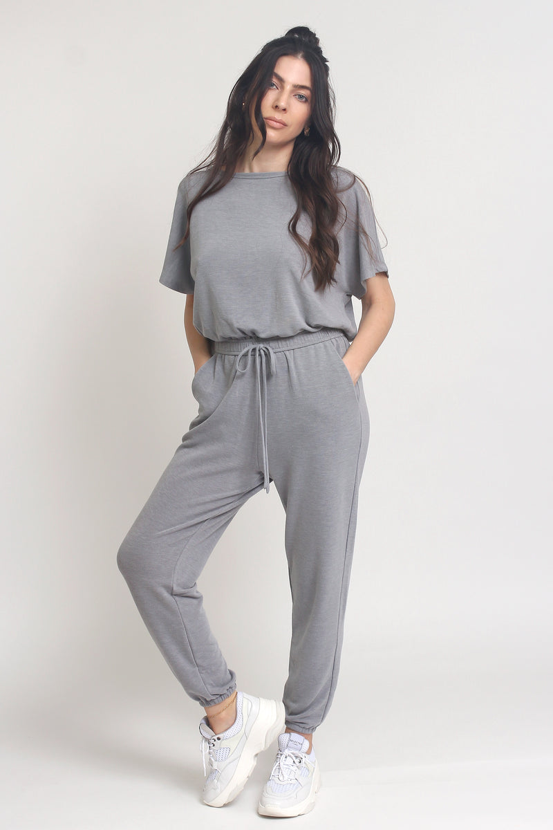 Terry cloth jogger jumpsuit, in Paloma. Image 10