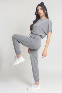 Terry cloth jogger jumpsuit, in Paloma. Image 2