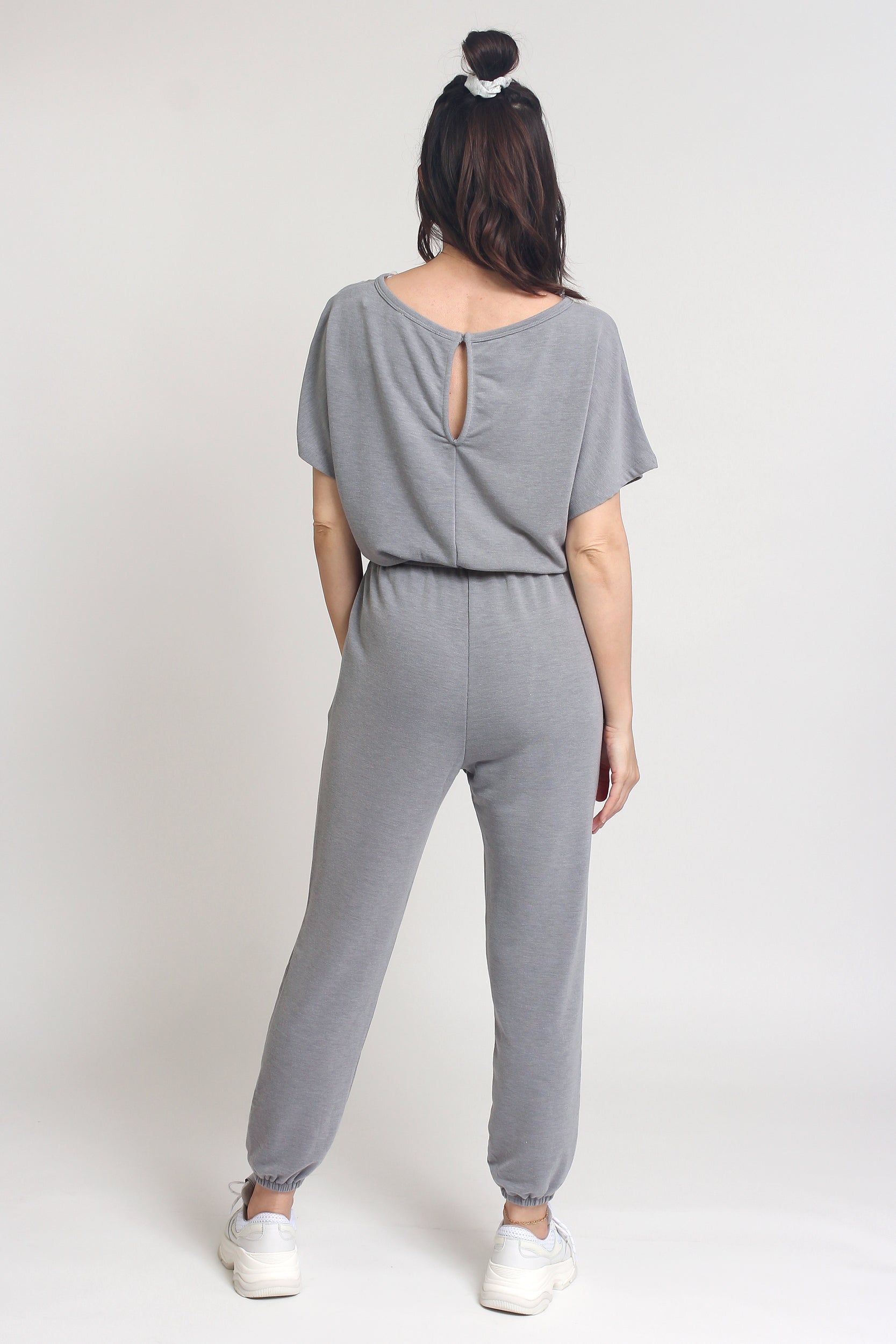 Terry cloth jogger jumpsuit, in Paloma. Image 3