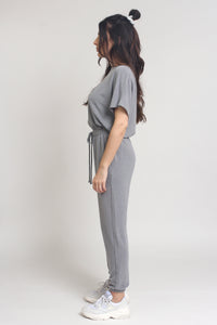 Terry cloth jogger jumpsuit, in Paloma. Image 4