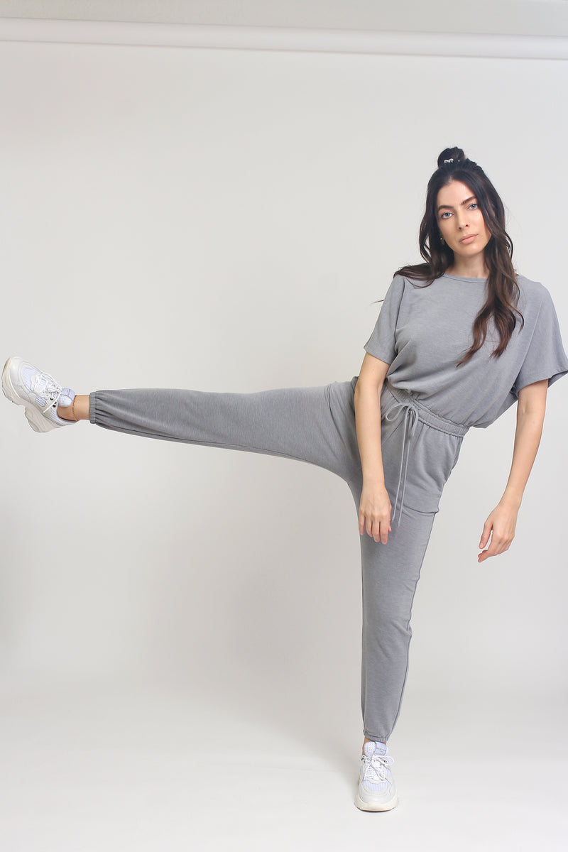 Terry cloth jogger jumpsuit, in Paloma. Image 6