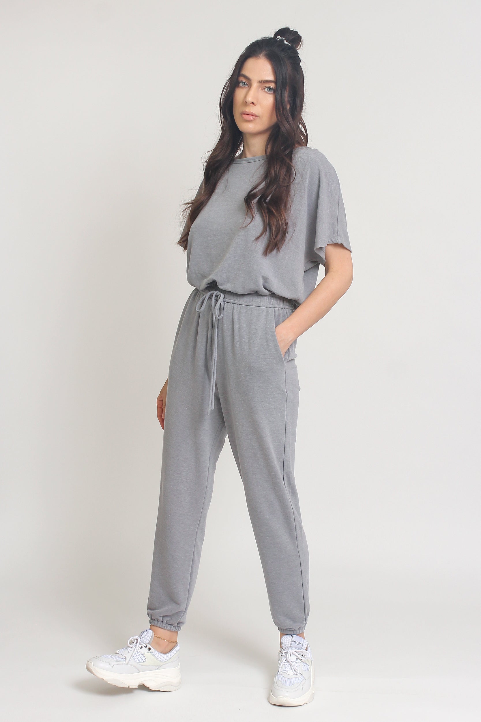 Terry cloth jogger jumpsuit, in Paloma. Image 7