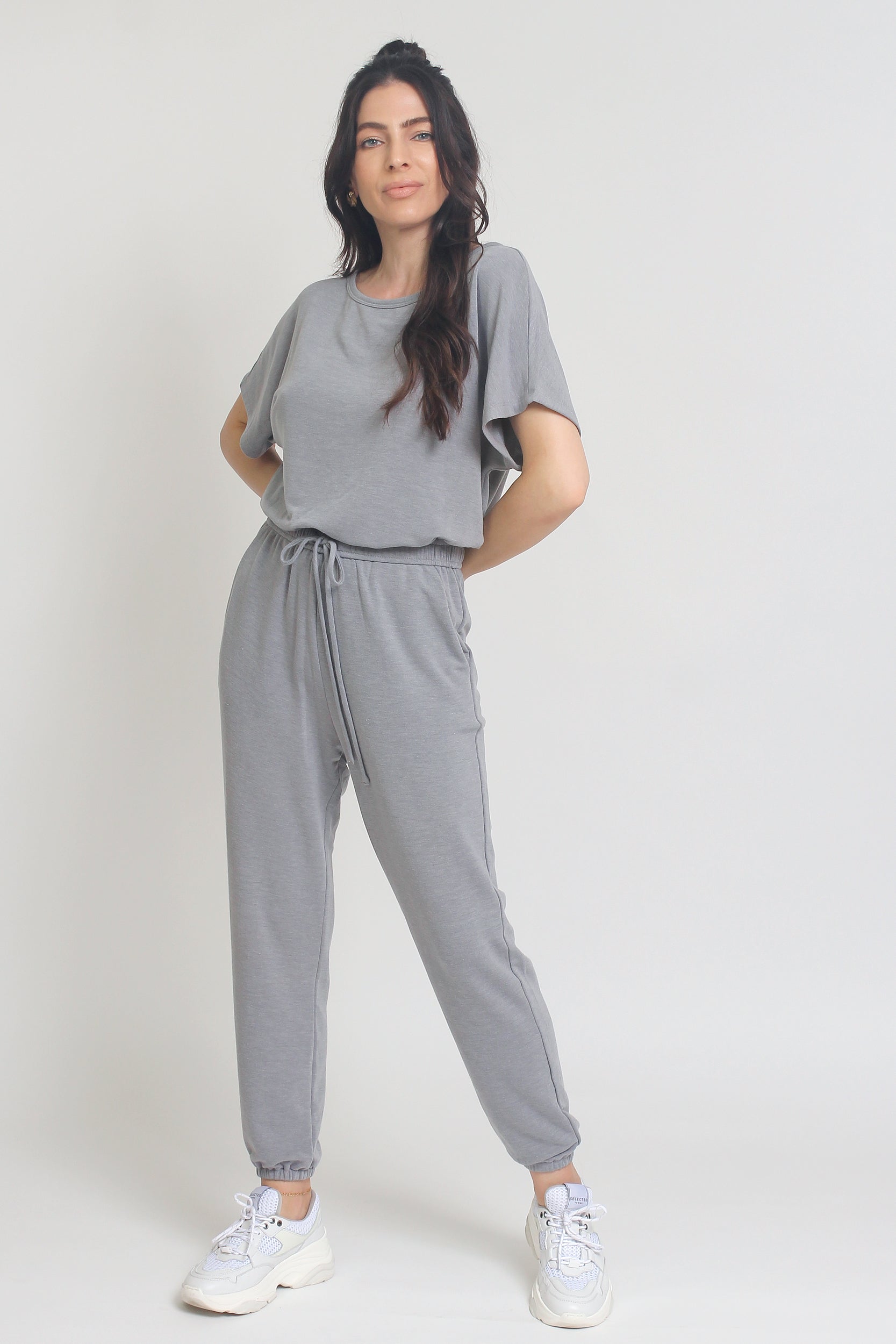 Terry cloth jogger jumpsuit, in Paloma.