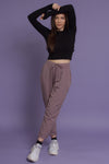 Jogger pant with drawstring waist, in mauve. Image 11