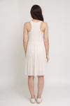 Tiered racerback sleeveless dress, in cream. Image 5