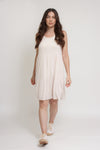 Tiered racerback sleeveless dress, in cream. Image 8